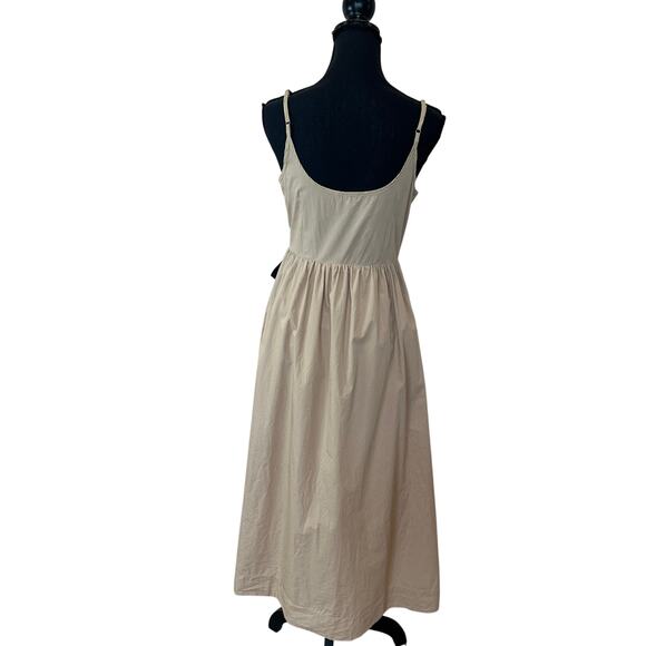 Moon River Cream Ballerina Midi Dress MEDIUM Retro Romantic Bows Designer $102 - Picture 9 of 13